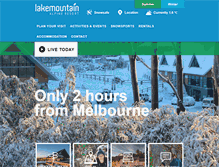 Tablet Screenshot of lakemountainresort.com.au